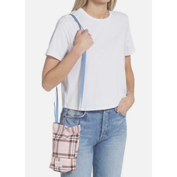 New Rag & Bone Addison Pouch Crossbody Purse Pink Plaid Y2K Bag Mini - Picture 2 of 13